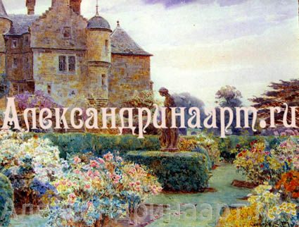 Салимзянова Л. "Статуя в саду" 30х40 холст масло